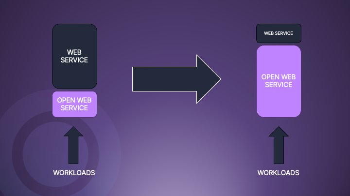 Diagram showing the transition project workflow